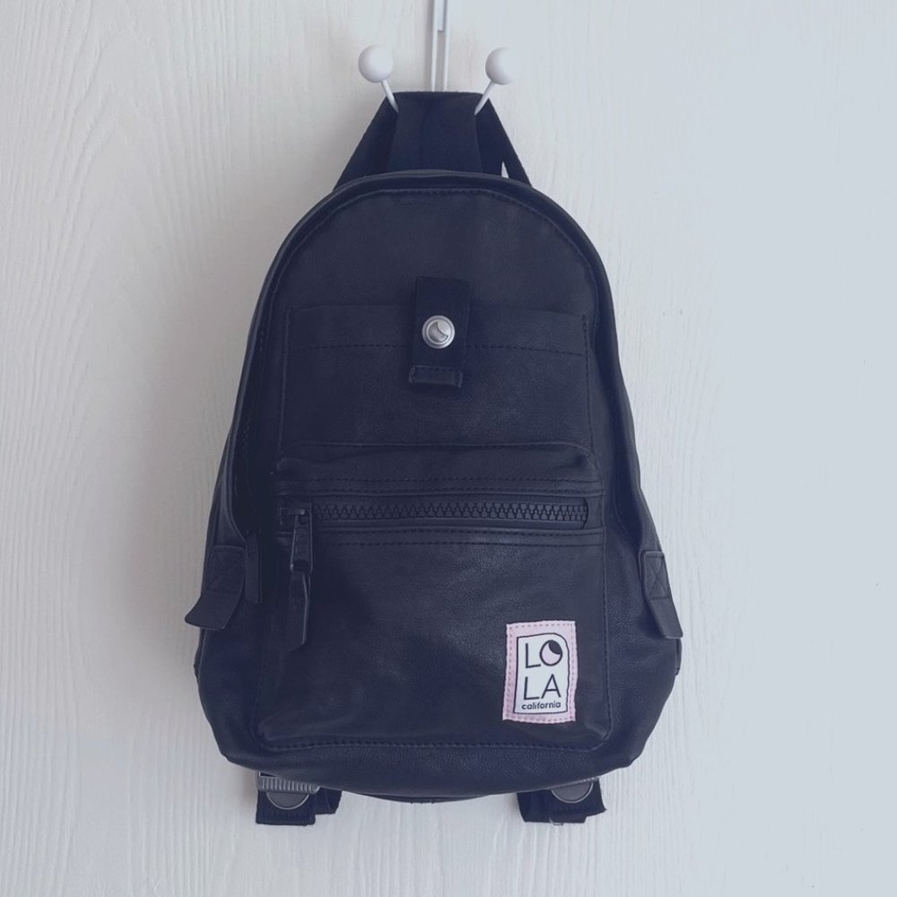 LOLA Utopia Gypsy Small Black Leather Backpack
